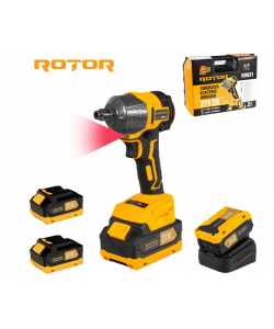 Autofiletanta cu impact pe acumulator ROTOR RIW21, 21 V /3 Ah, 320 Nm 2200 rot/min, 3300 BPM