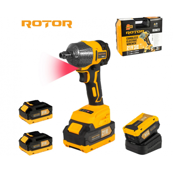 Autofiletanta cu impact pe acumulator ROTOR RIW21, 21 V /3 Ah, 320 Nm 2200 rot/min, 3300 BPM