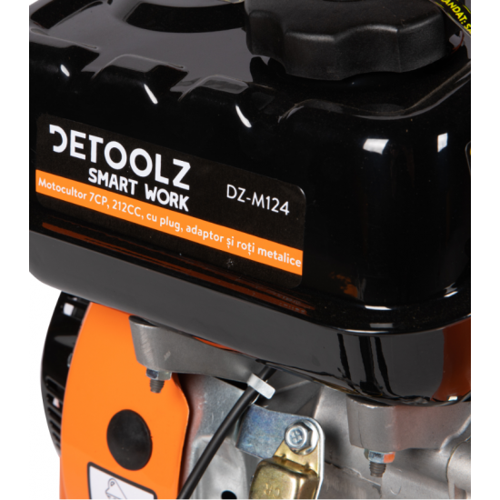 Motocultor Detoolz  7CP,212CC+plug+adaptor+roti metalice