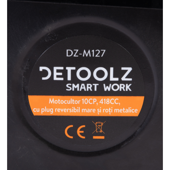 Motocultor detoolz  10CP, 418CC + plug reversibil mare + roti metal