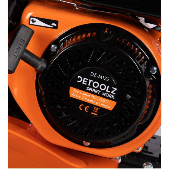 Motocultor detoolz 8CP, 212CC, viteze: 2 inainte+1 inapoi