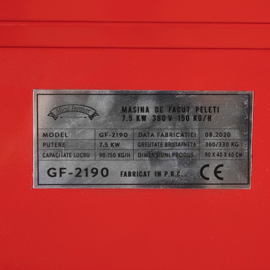 Masina PRO de facut peleti 7.5KW 380V 100kg/ora Masina PRO de facut peleti 7.5KW 380V 100kg/ora