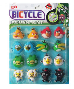 Clipsuri spite bicicleta - angry birds (16 buc/set)