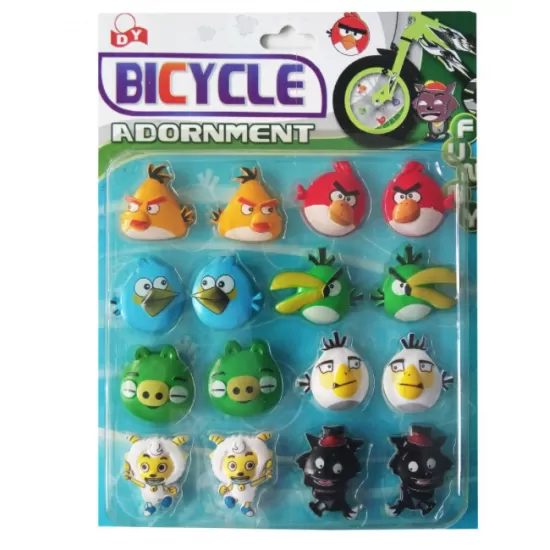 Clipsuri spite bicicleta - angry birds (16 buc/set)