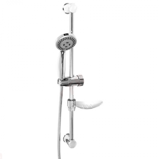 Set dus para + furtun + suport + savoniera + bara, ferro evo n130b, 5 functii, 1.5 m