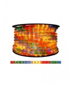 Furtun luminos cu led multicolor 100m + statie