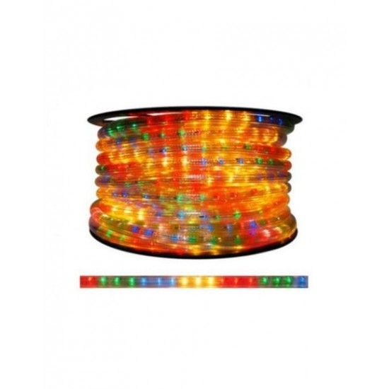 Furtun luminos cu led multicolor 100m + statie