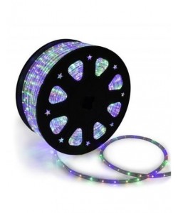 Furtun luminos multicolor cu bec - 100m + statie