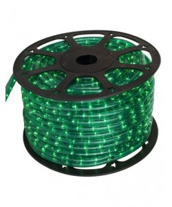 Furtun luminos cu led verde 100m + statie