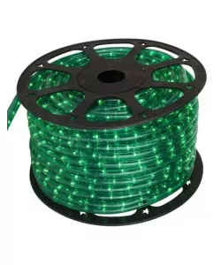 Furtun luminos cu led verde 100m + statie