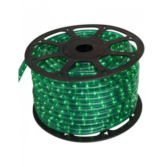 Furtun luminos cu led verde 100m + statie