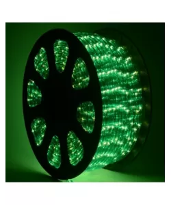 Furtun luminos verde cu bec 100m + statie