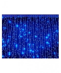 Instalatie Tip Ploaie Cu 800 Led albastru 2.5 x 3 m - Fir Alb Gros