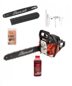 Drujba pe benzina Mogilev 6 CP, 58CC + 2 Lame si  2 Lanturi + Cadou ulei amestesc