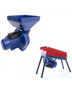 Pachet Moara de cereale si stiuleti Cuva Mare Micul Fermier  + Batoza de porumb 240 Kg/h