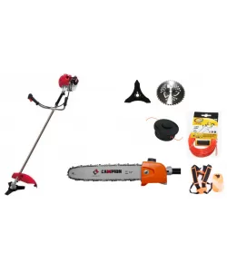 Motocoasa Campion Suedia 6 CP + Accesoriu drujba de taiat la inaltime + 5 Accesorii