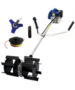 Set Motocoasa Micul Fermier 3.4 CP + Cap prasitoare + 2 sisteme de taiere