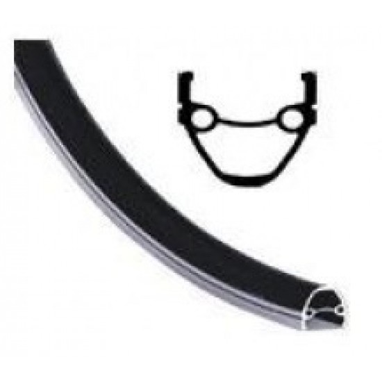 Janta bicicleta 20x1.5-1.75 - al uminiu dubla - (460g) (ml-13) (36h) (14g)