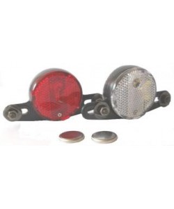 Catadioptri bicicleta 2 led rosu + alb