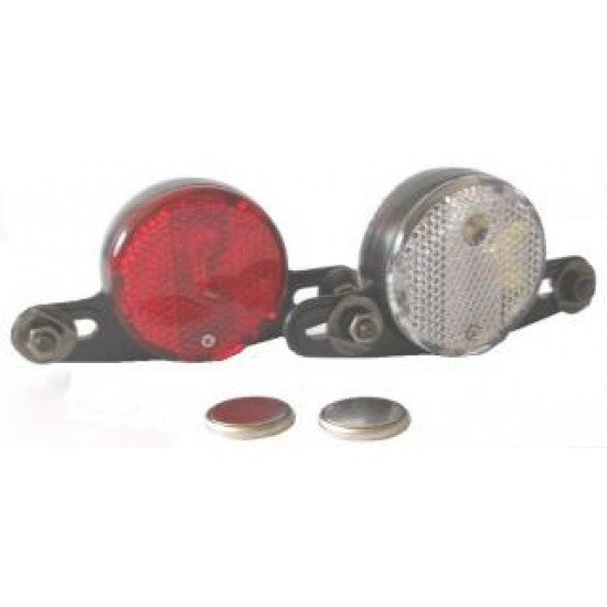 Catadioptri bicicleta 2 led rosu + alb