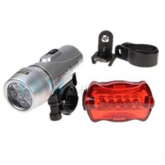 Lanterna bicicleta + licurici (5 led + 5 led) - bright