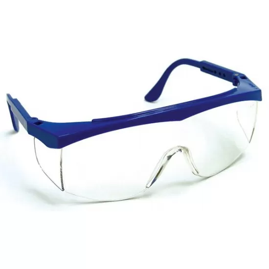 Ochelari de protectie transparent rama albastra (cal 2) (PROMOTIE 12 BUC)