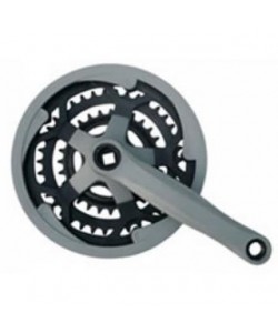 Angrenaj pedalier bicicleta 3 foi - mtb gri mare (48t-38t-28t)