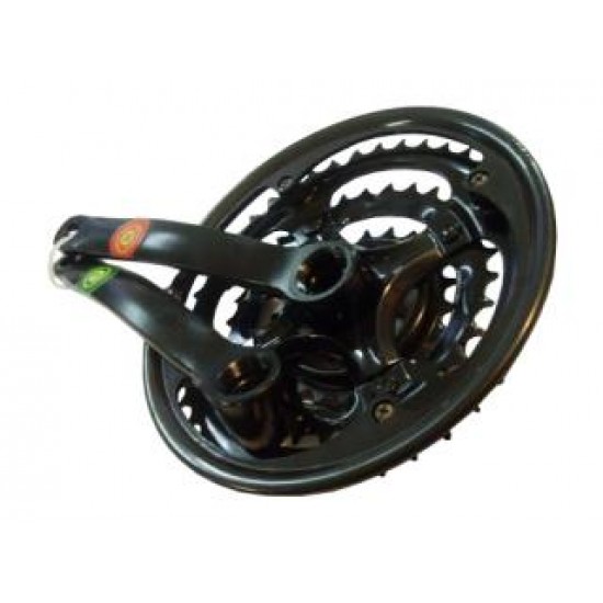 Angrenaj pedalier bicicleta 3 foi - mtb negru mare (48t-38t-28t) Angrenaj pedalier bicicleta 3 foi - mtb negru mare (48t-38t-28t)