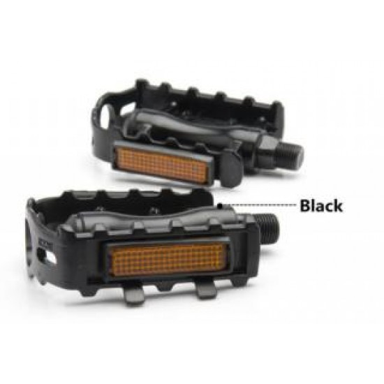 Pedale bicicleta aluminiu drepte - negre