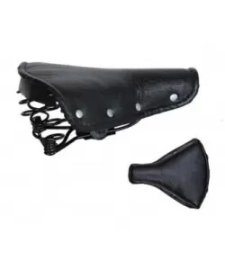 Sa bicicleta cu arcuri piele-capse