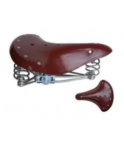 Sa bicicleta cu arcuri piele maro