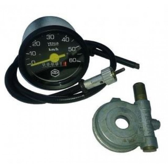 Ansamblu scuter kilometraj piaggio ciao 50 (mare - melc + cablu + vitezometru, d=60mm)
