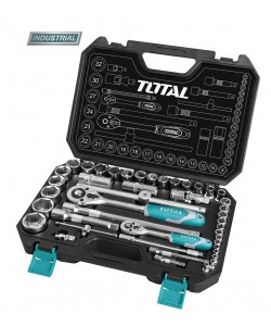 Trusa de chei tubulare 1/2+1/4 cu antrenor 44 piese