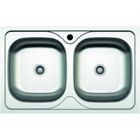 Chiuveta Z-INOX dubla masca 50x80 cm