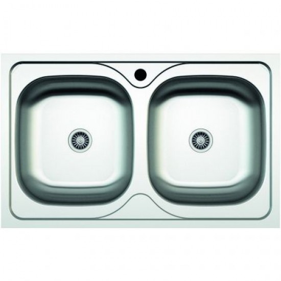 Chiuveta Z-INOX  dubla blat 50x80 cm