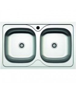 Chiuveta Z-inox anticalcar dubla blat 50x80 cm