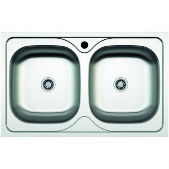 Chiuveta Z-inox anticalcar dubla blat 50x80 cm
