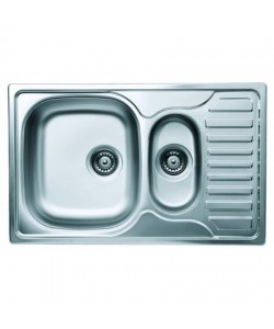 Chiuveta inox anticalcar cuva mare+cuva mica 50x86 cm