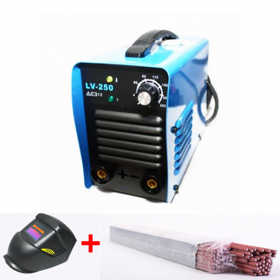 Aparat de sudura cu invertor LV250 Micul Fermier 1 + masca+electrozi, Invertor, MMA, 250 A