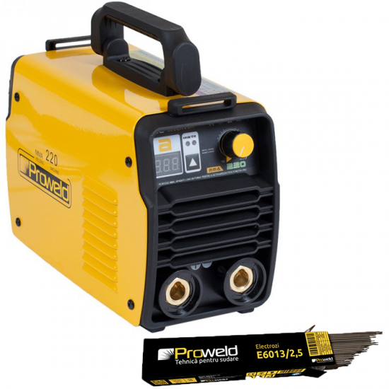 Invertor sudura, profesional, IGBT ProWeld MMA-220 A-BONUS 5 kg electrozi