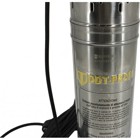 Pompa submersibila, Bobinaj 100% cupru, DDT-PROFI, QGD120-1.2 , 1.2 kW, Inox+Fonta, 3 m³/h, 120 m