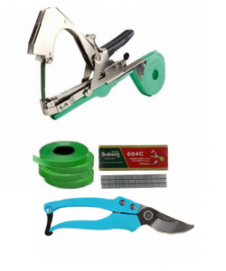 Aparat pentru legat vita de vie, legume, pomi fructiferi + 4 role + 10000 capse + Foarfeca De Vie