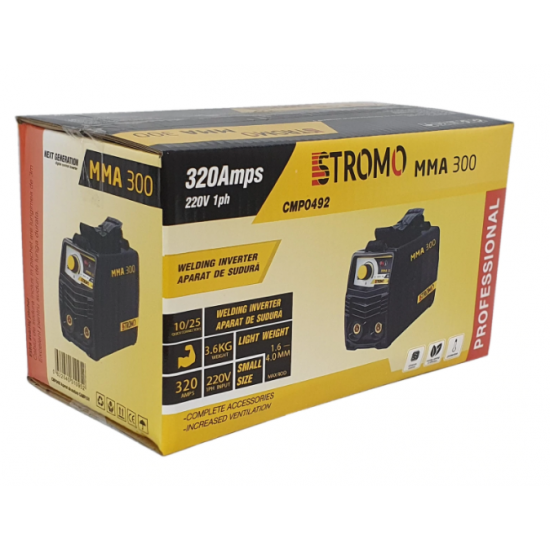 Aparat de sudura tip invertor STROMO MMA 300, Cablu 3m, 320Amps