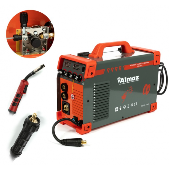 Aparat de sudura MIG / MMA MIG-328, 328A Almaz AZ-ES016, diametru electrod 1.6 - 4mm