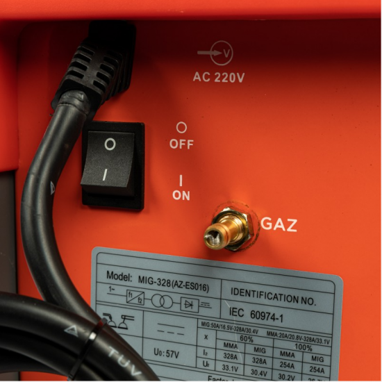 Aparat de sudura MIG / MMA MIG-328, 328A Almaz AZ-ES016, diametru electrod 1.6 - 4mm