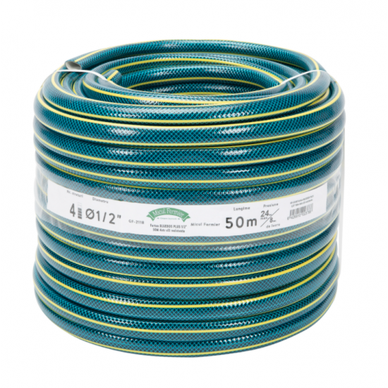 Furtun BLUEBOS PLUS 1/2" 50m 4str cl3 resiztenta