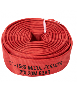Furtun pompier 2" 20m 8bar fara capete ROSU