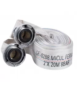 Furtun pompier cu capete si insertie de cauciuc 2"*20m Furtun pompier cu capete si insertie de cauciuc 2"*20m