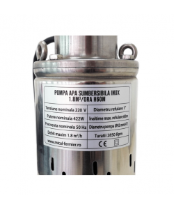 Pompa apa  60M INOX 4SK-100 cu snec 1.8MC