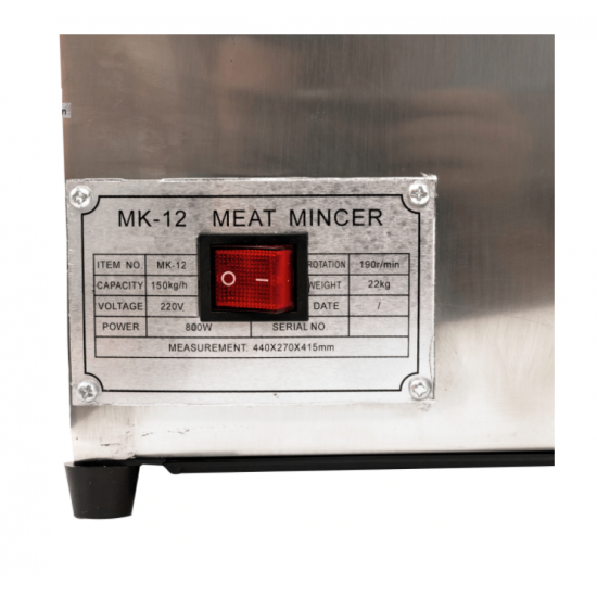 Masina de Tocat Carne Profesionala MK12, 1650W,150kg/h